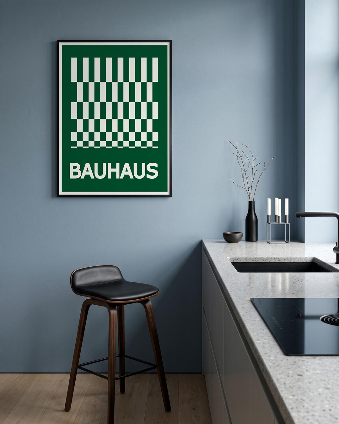  – geometrische Bauhaus poster in staand formaat