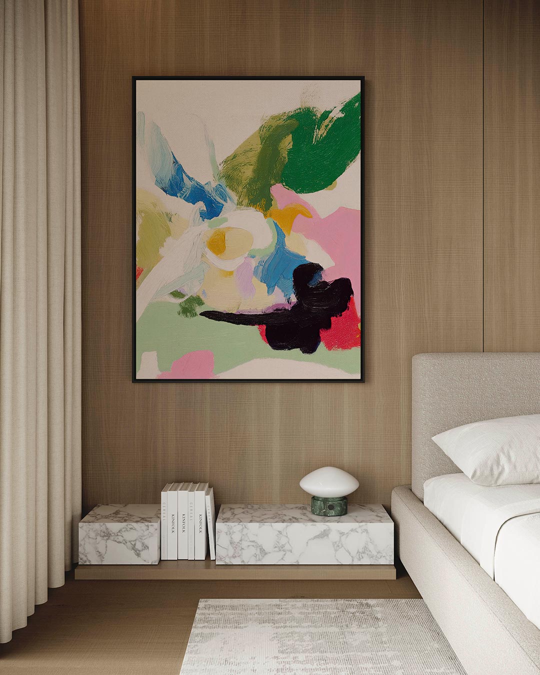 Kleurrijke vormen – Wanddecoratie kunstwerk – kunstwerk op canvas, dibond of plexiglas