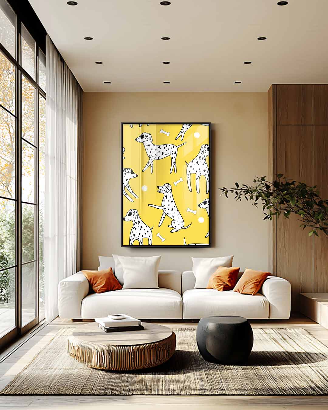 Vrolijke Dalmatierpatroon – modern portret kunstwerk van WallArtistic