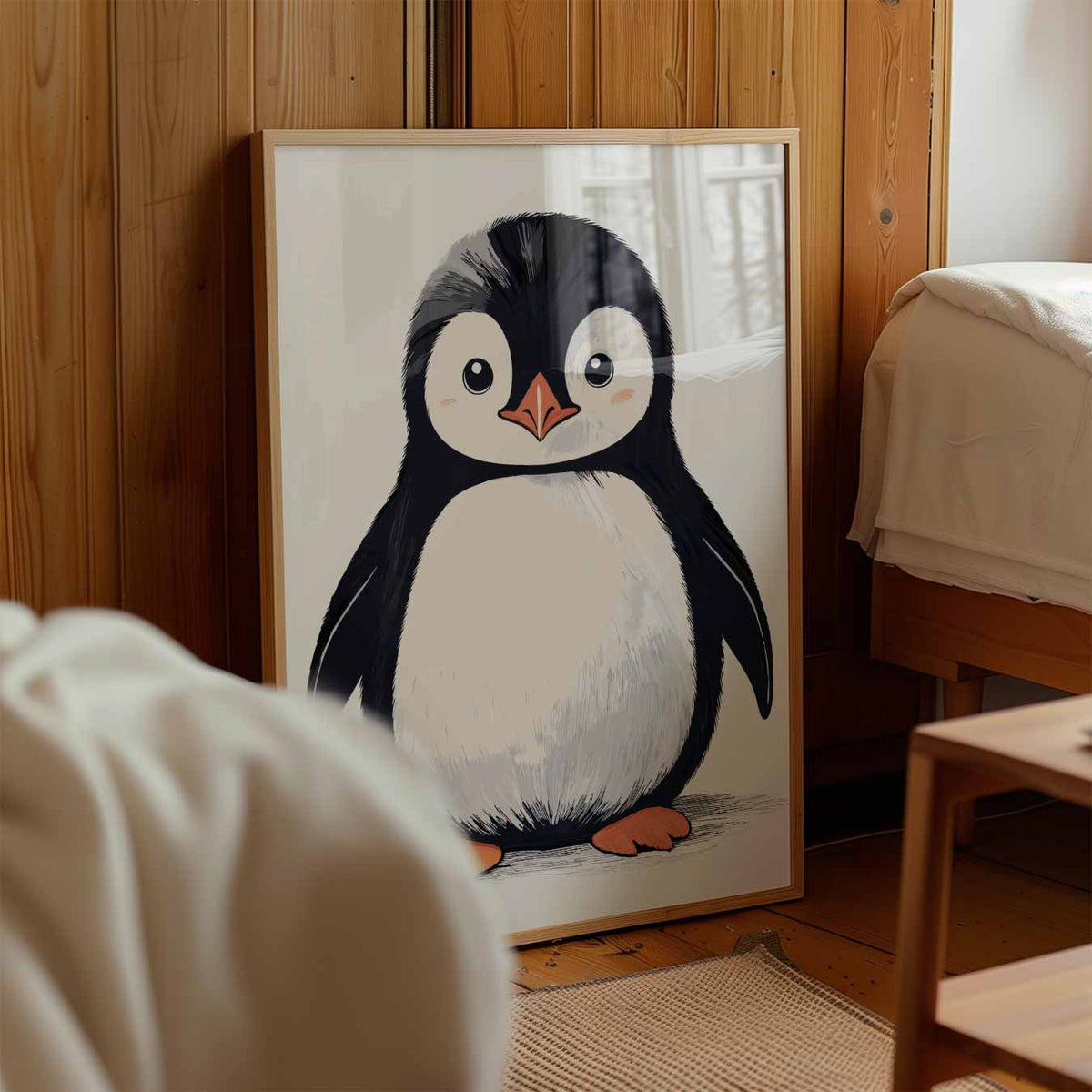 Schattige Pinguïn Illustratie – kinderposter in staand formaat
