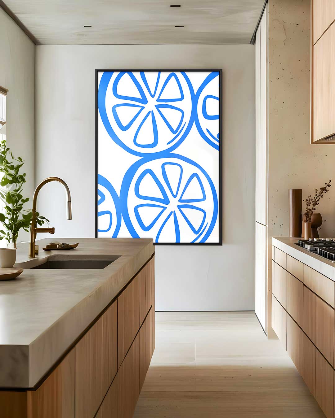 Verfrissende Citrus Kunstwerk – staand kunstwerk voor modern interieur