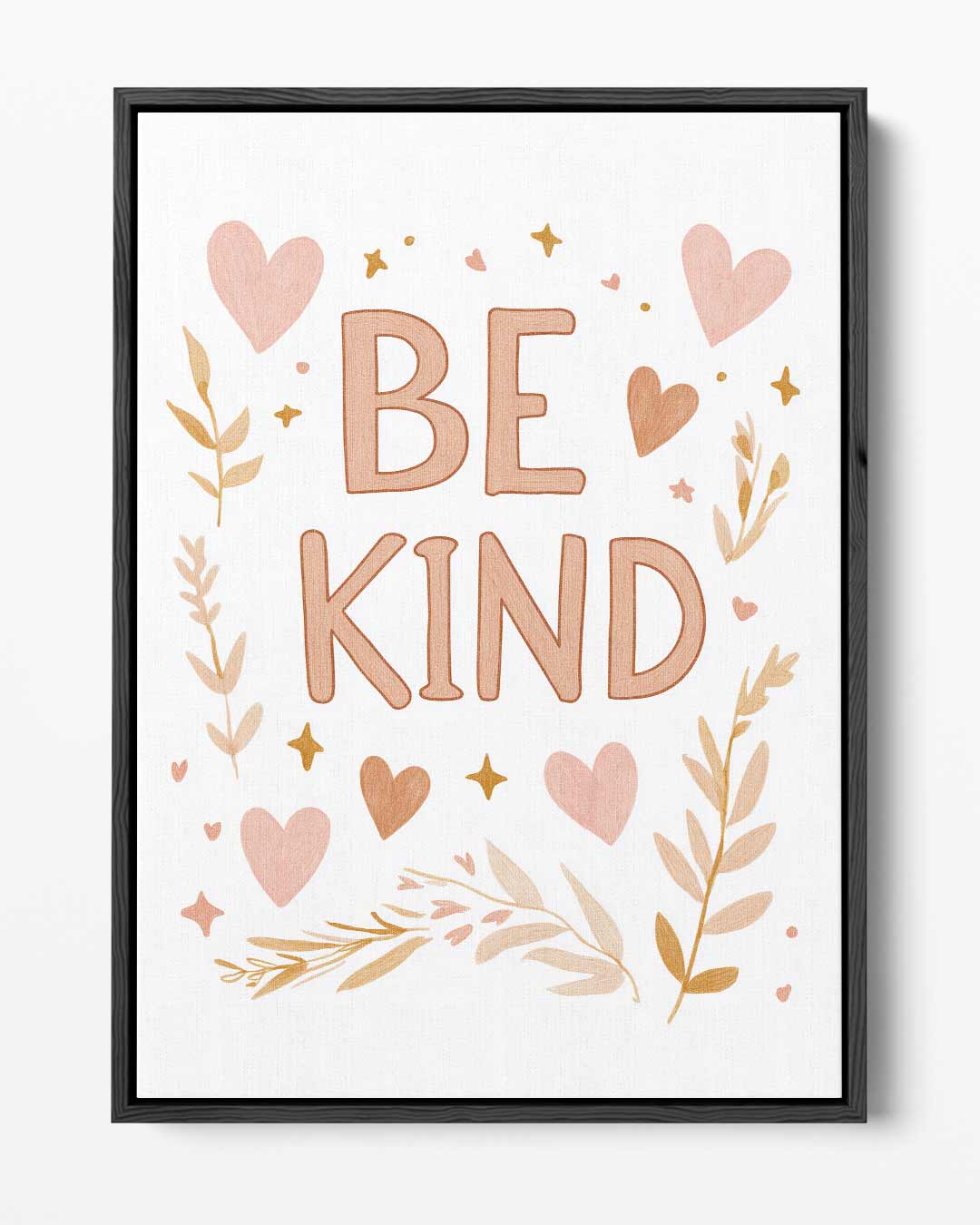 Inspirerende Be Kind Poster – portret kunstwerk als wanddecoratie