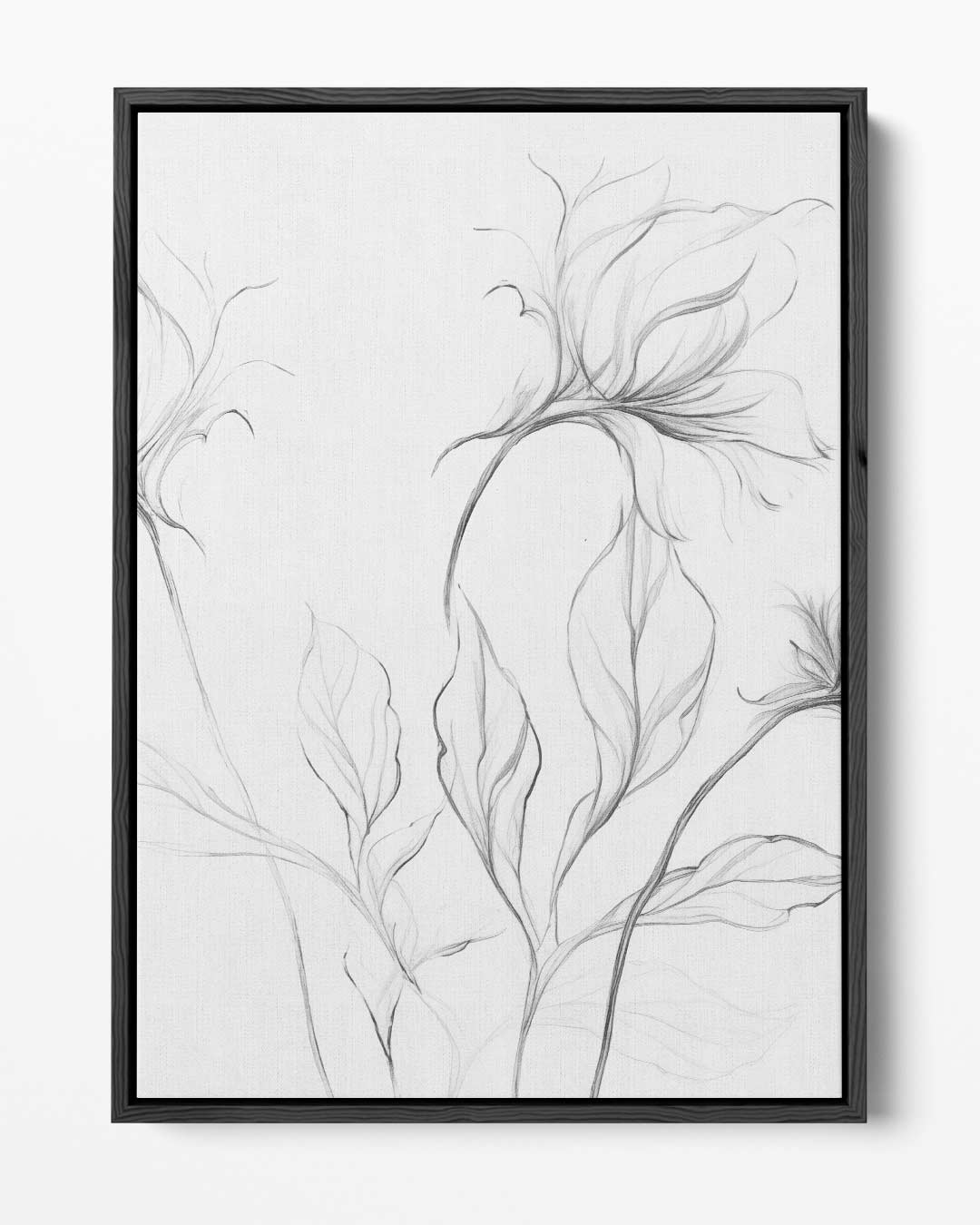 Elegante Bloemschets – portret kunstwerk als wanddecoratie