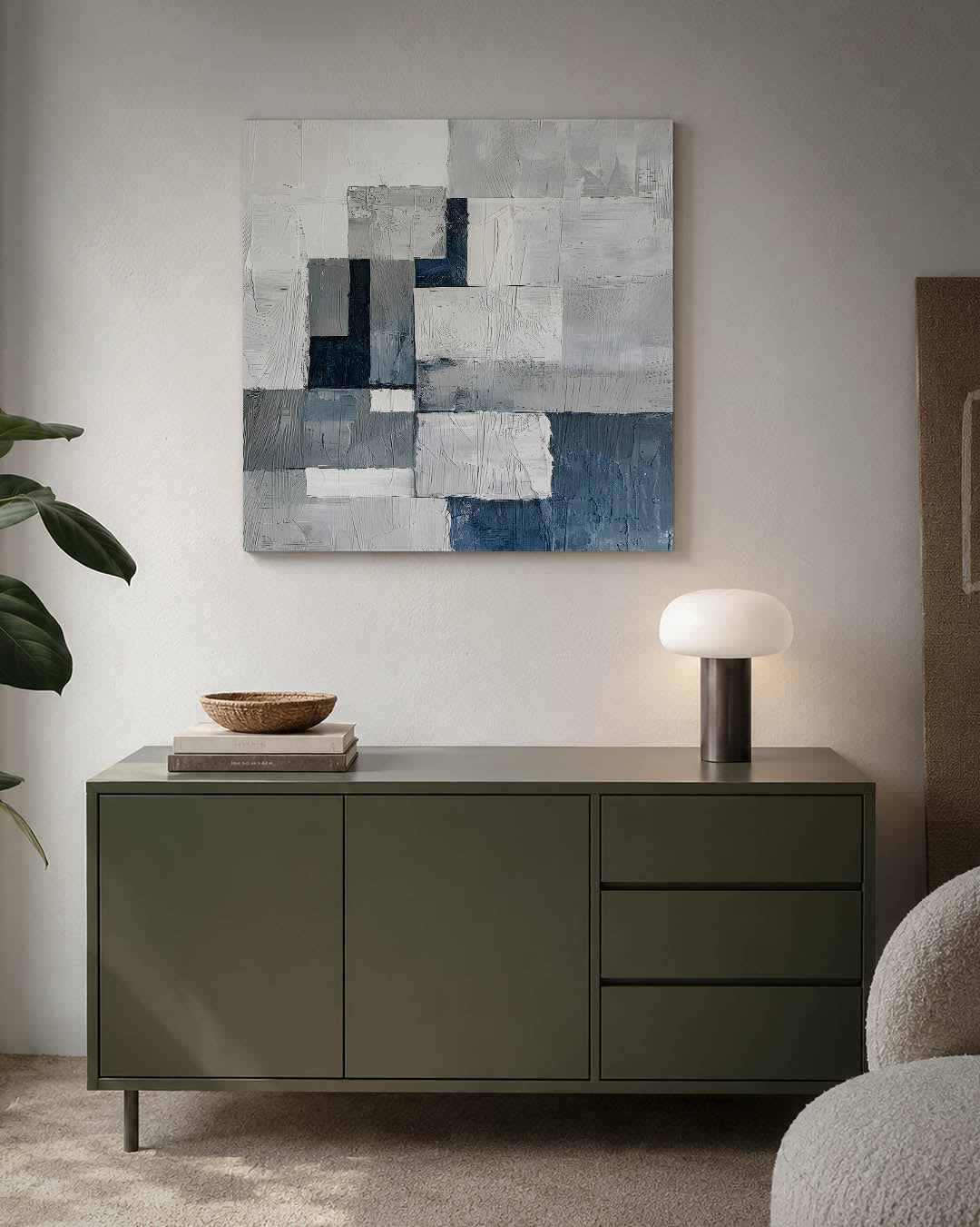 Geometrische texturen kunstwerk – detailweergave – dit werk toont een dynamische compositie van rechthoeken en vierkanten in