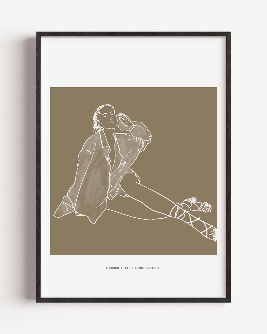 Stijlvolle Vrouwelijke Kunstposter – vrouwelijk portret poster als wanddecoratie