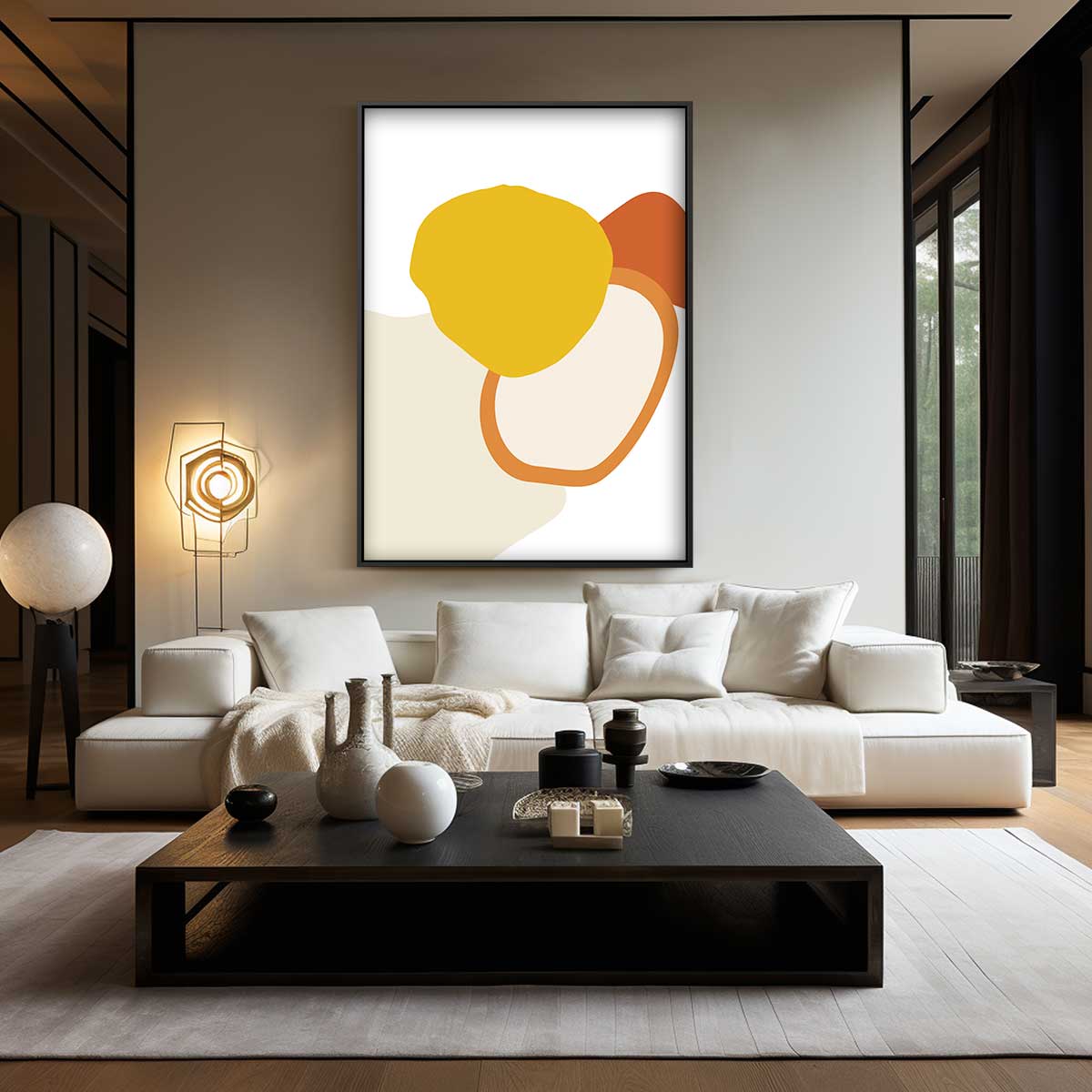 Abstracte Kleurencompositie – modern portret kunstwerk van WallArtistic