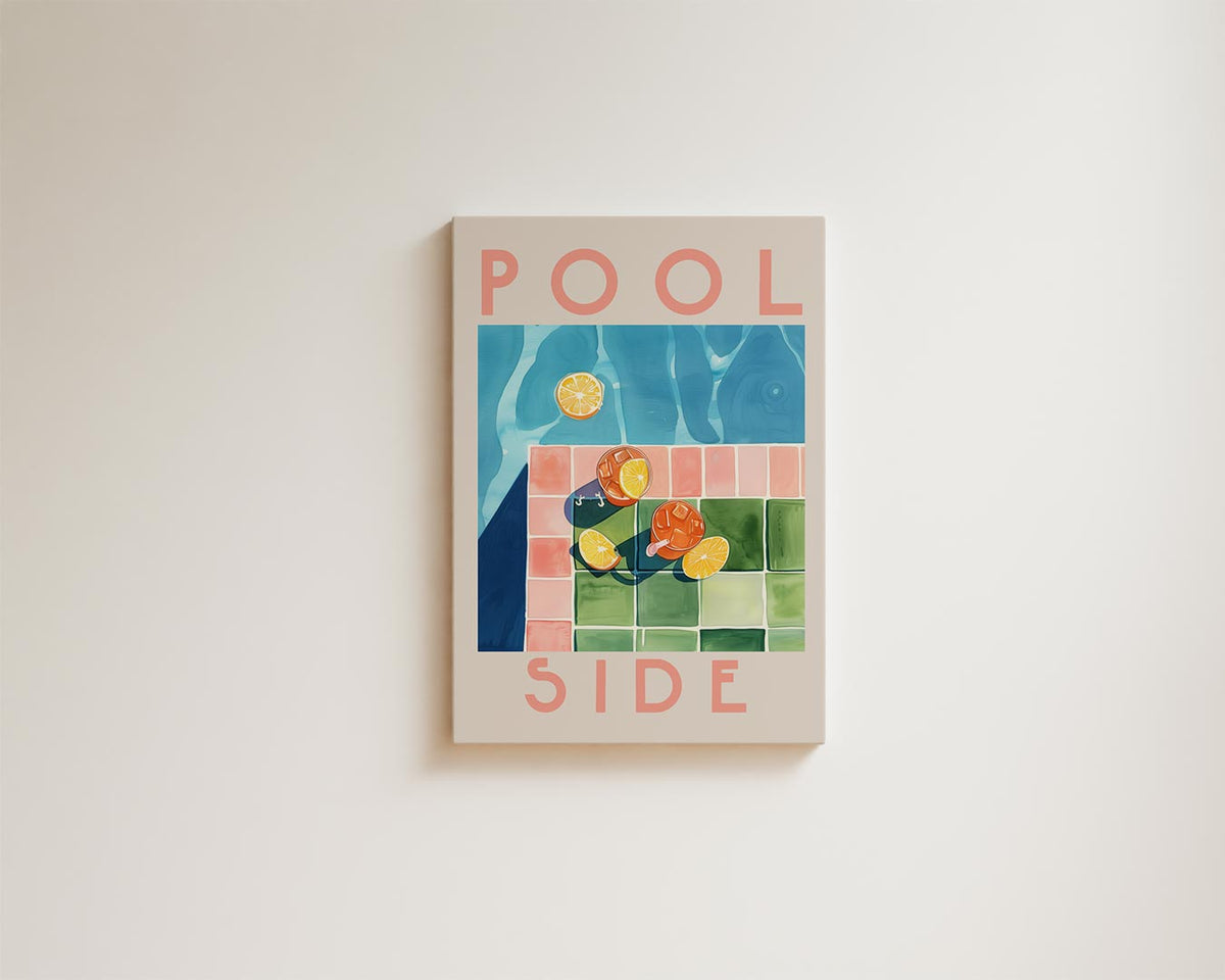 Poolside Dream – modern portret kunstwerk van WallArtistic