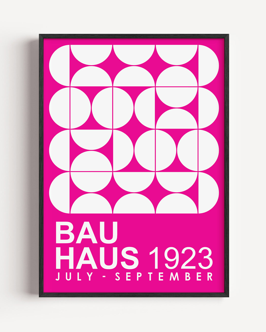 Cirkelpatroon en tekst – staande Bauhaus poster als wanddecoratie