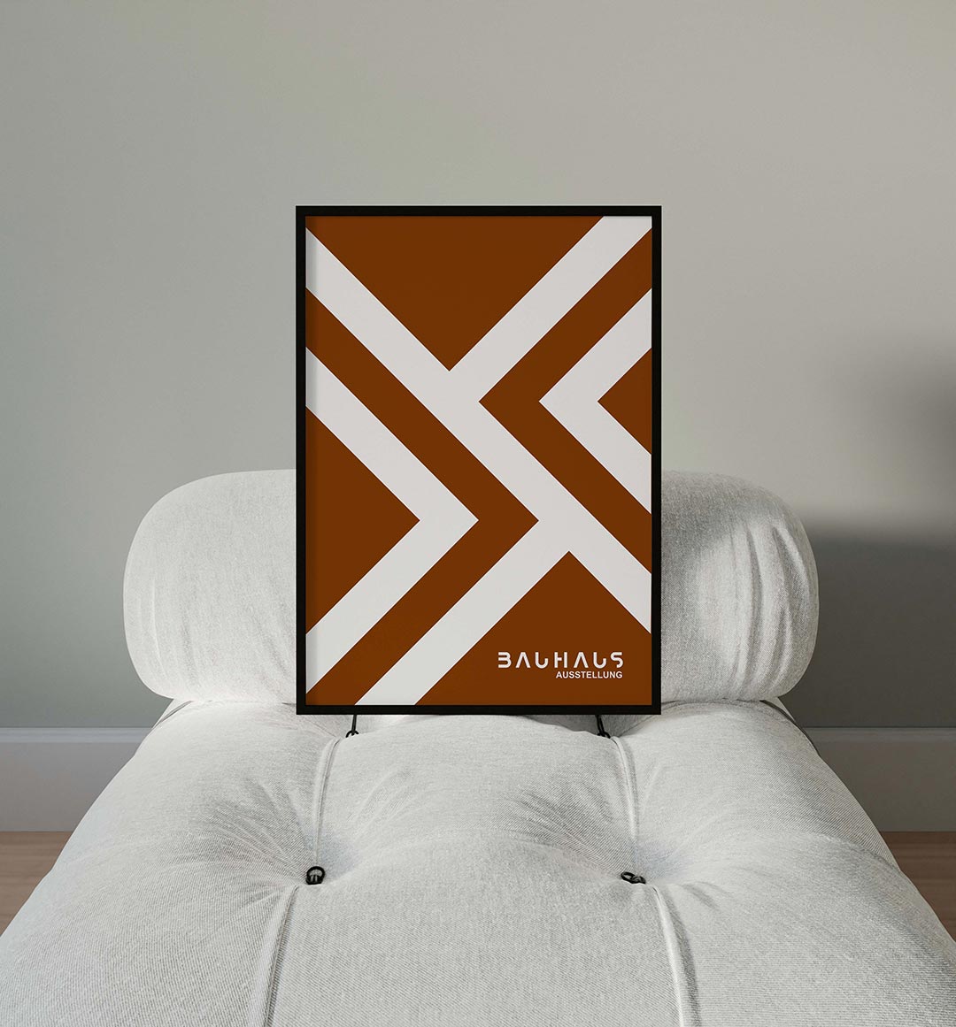 Lijnen en vlakken – moderne Bauhaus wandkunst als poster
