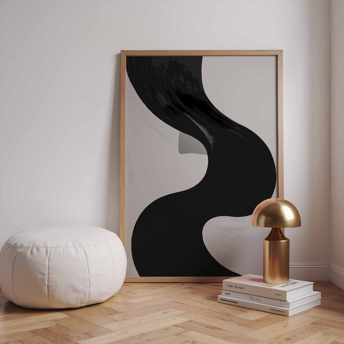 Stijlvolle Abstracte Haarstroom – staande kleurrijke abstracte wanddecoratie van WallArtistic