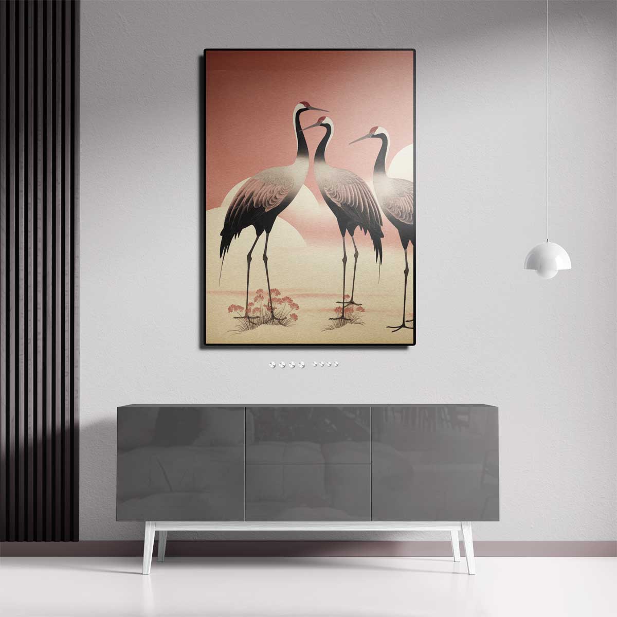 Dans van Kraanvogels – canvas kunstwerk als wanddecoratie
