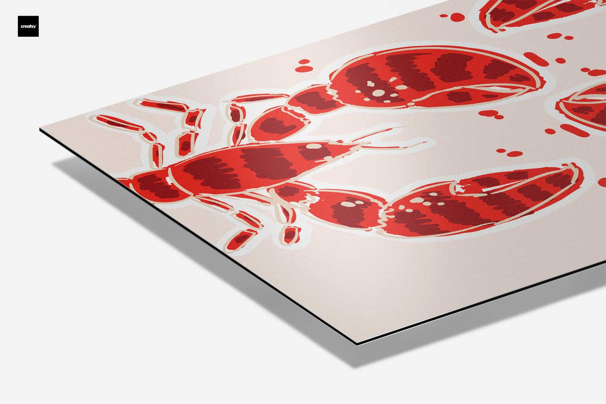 Speelse Kreeften Illustratie – canvas kunstwerk als wanddecoratie