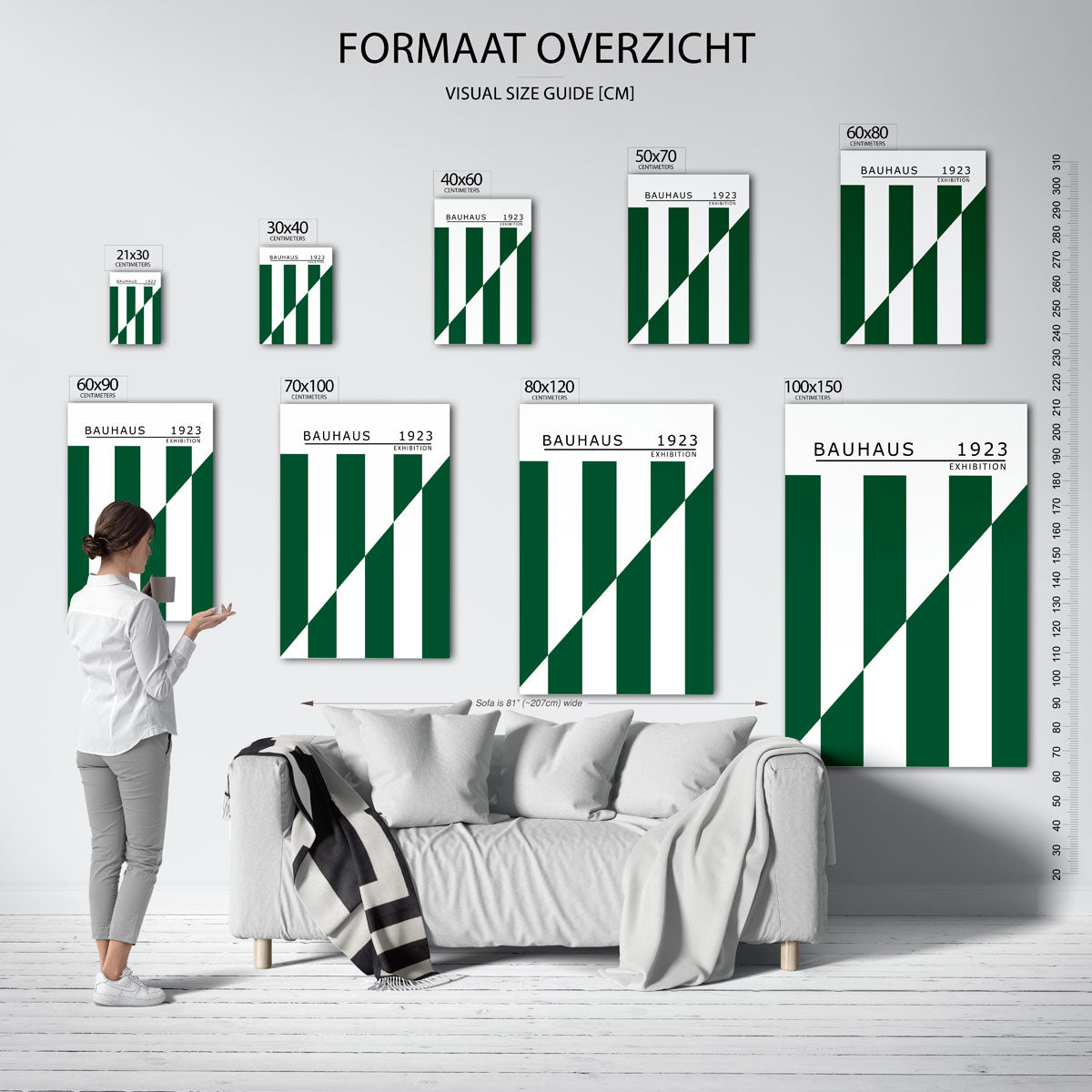  – Bauhaus poster als moderne geometrische wanddecoratie