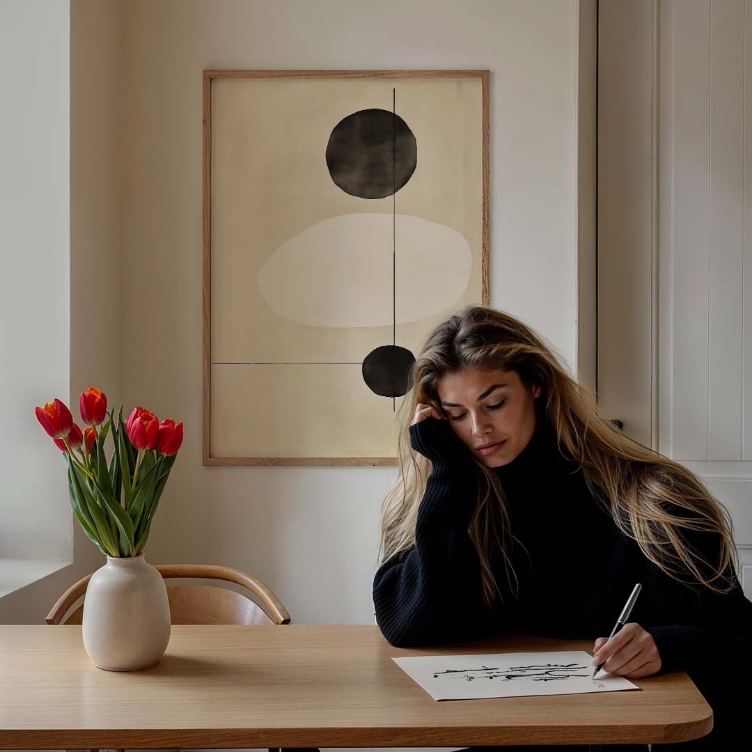 Minimalistische Geometrische – staande muurposter met abstracte vormen