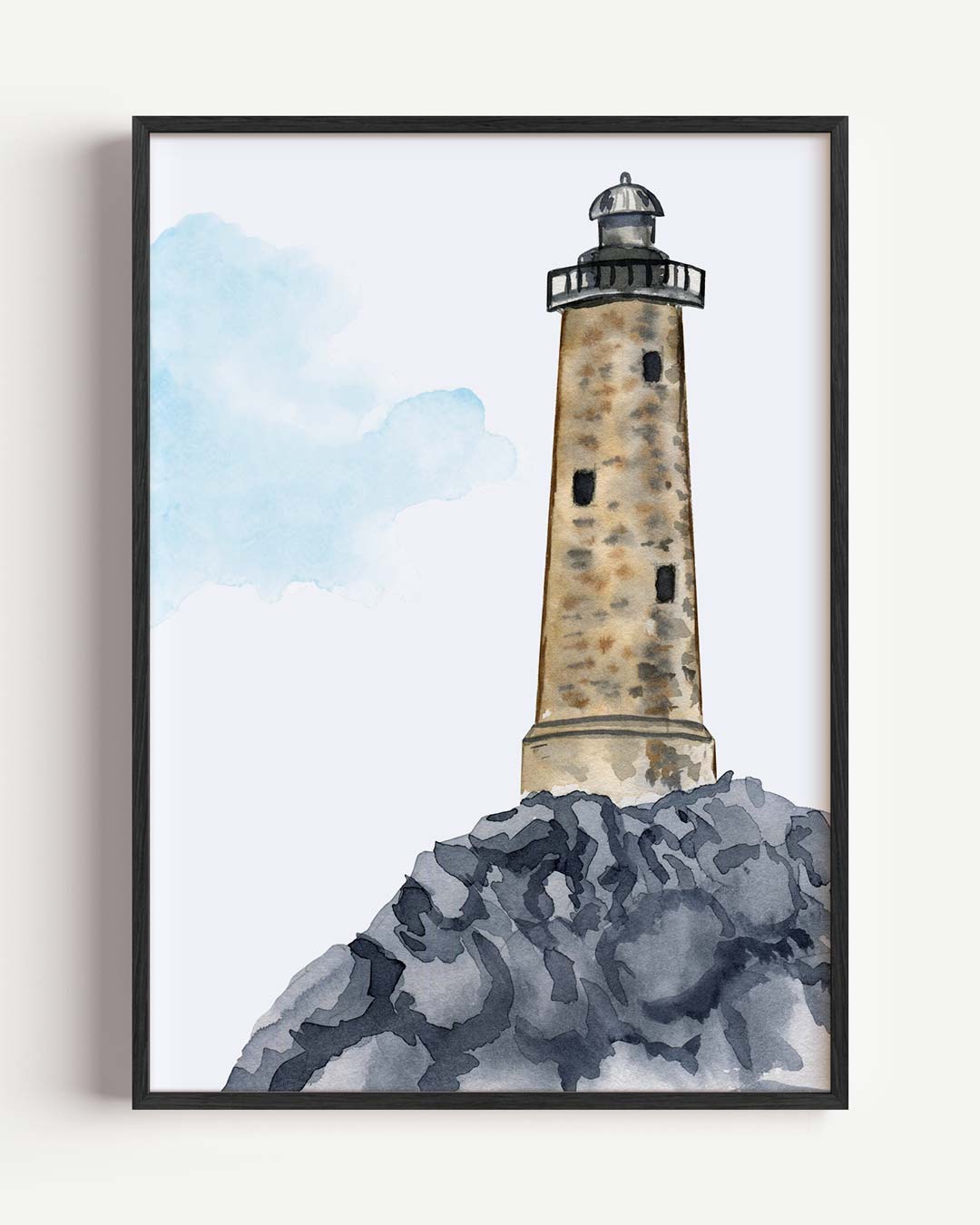 Vuurtoren – zeedieren portret poster als wanddecoratie