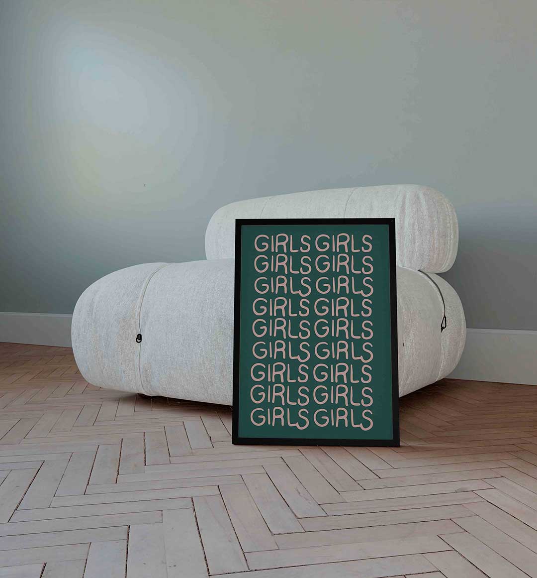 Herhaling van girls – Pop Art wandkunst als portret poster