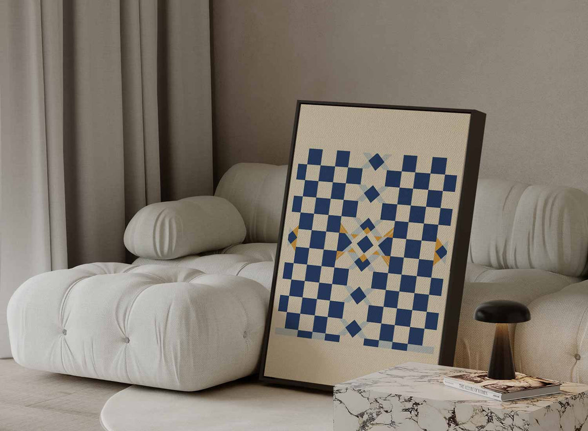 Geometrisch Schaduwspel – portret kunstwerk als wanddecoratie, afbeelding 13