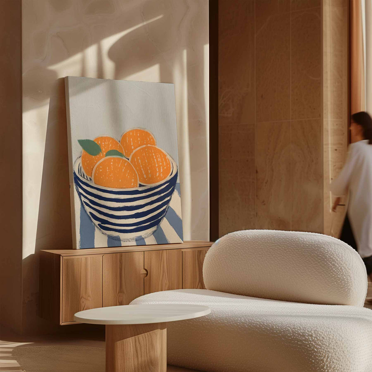Zomerse Citrus in Streepjeskom – portret kunstwerk als wanddecoratie, afbeelding 16