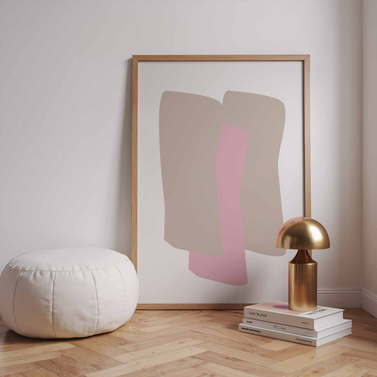 Abstracte Elegantie – staande kleurrijke abstracte wanddecoratie van WallArtistic
