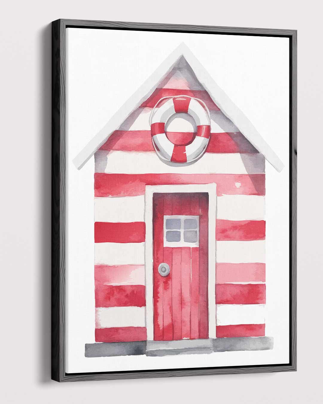 Strandhut Waterverf Print – dibond kunstwerk als wanddecoratie