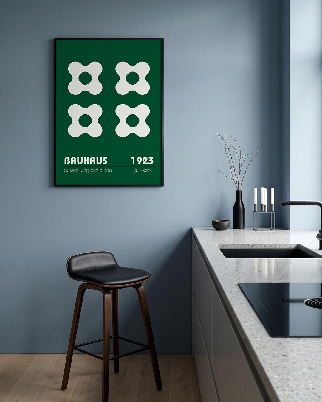  – geometrische Bauhaus poster in staand formaat