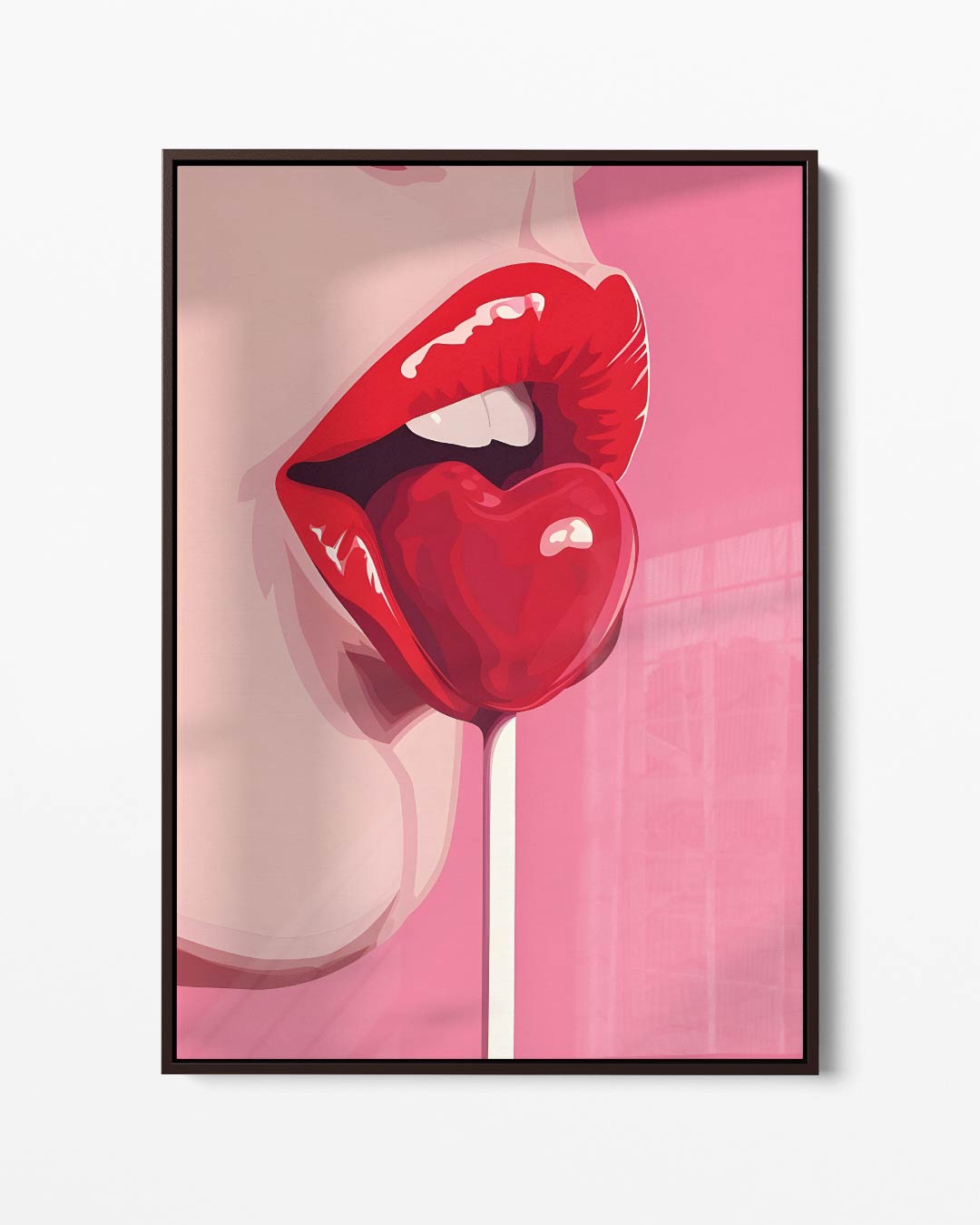 Sweet Temptation Pop Art – portret kunstwerk als wanddecoratie