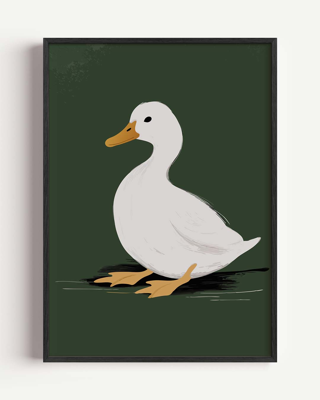 Schattige Eend – kids portret poster als wanddecoratie