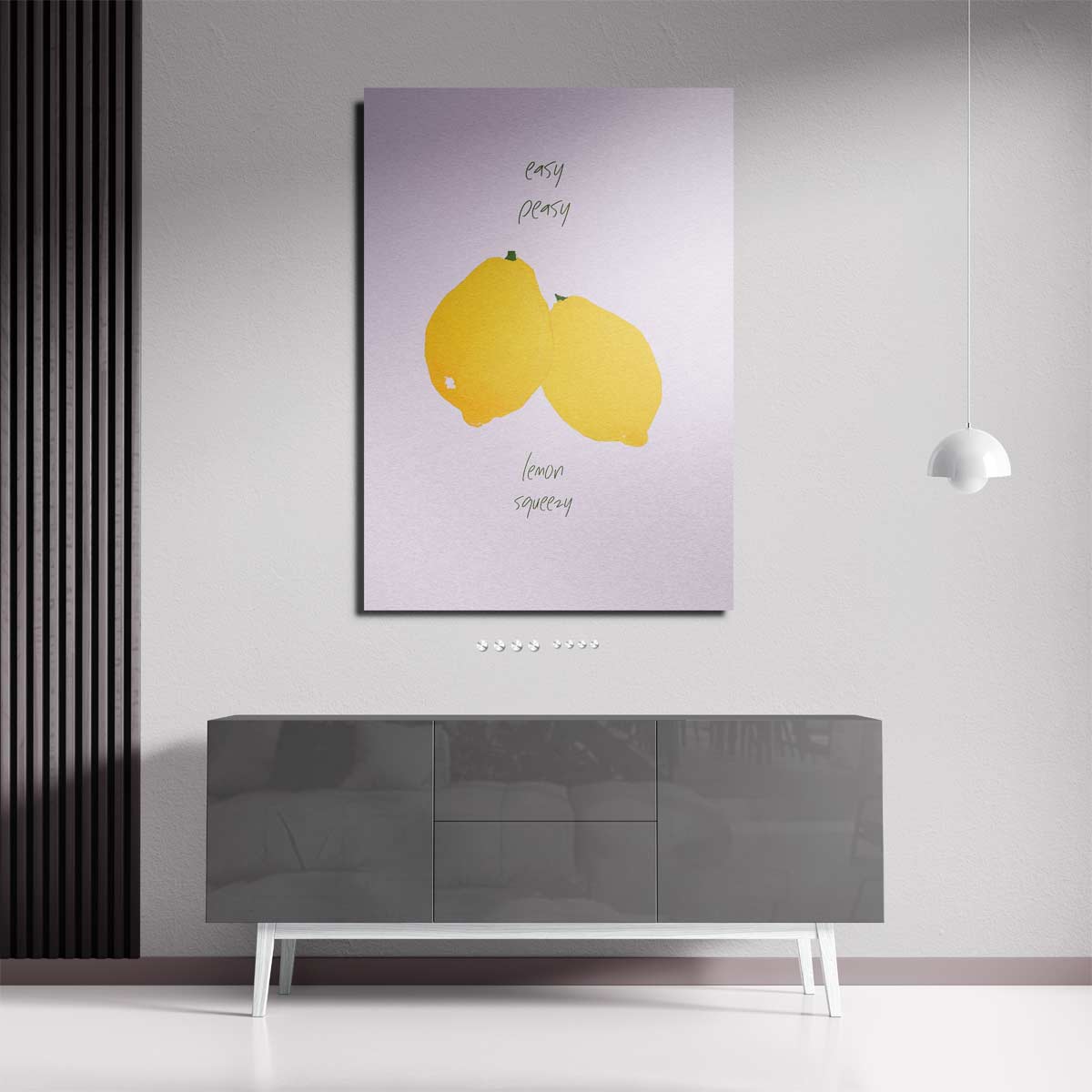 Easy Peasy Lemon Squeezy – staande wandkunst voor woonkamer of interieur