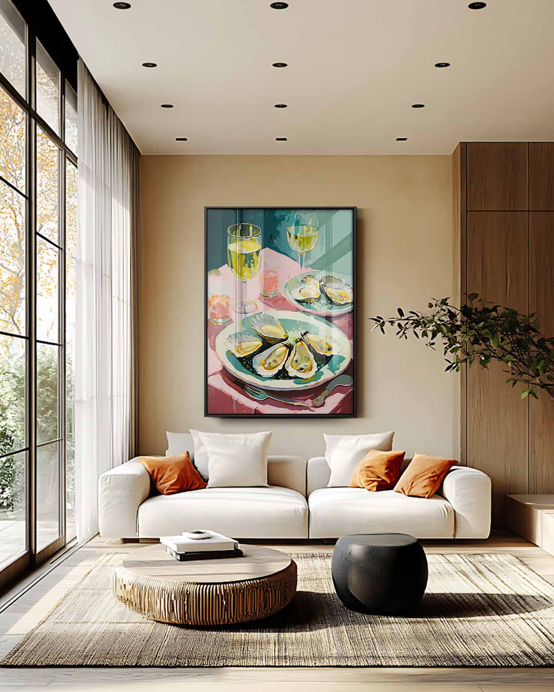 Zomerse Tafelschikking – plexiglas wanddecoratie in portret formaat