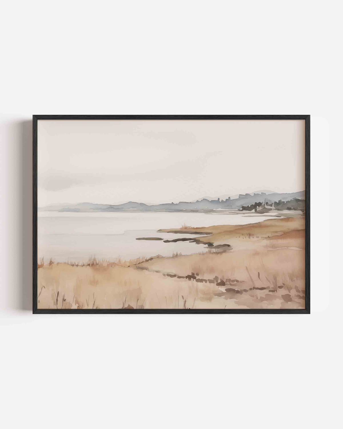 Landschap met heuvels – kleurrijke abstracte landscape poster als wanddecoratie