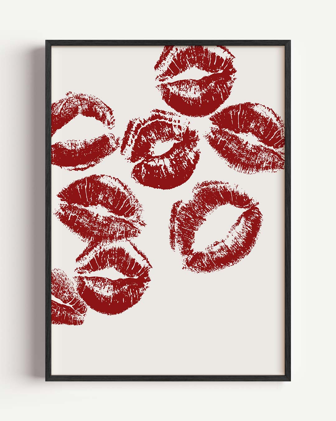 Lippenstiftkusjes – Popart en Streetart portret poster als wanddecoratie