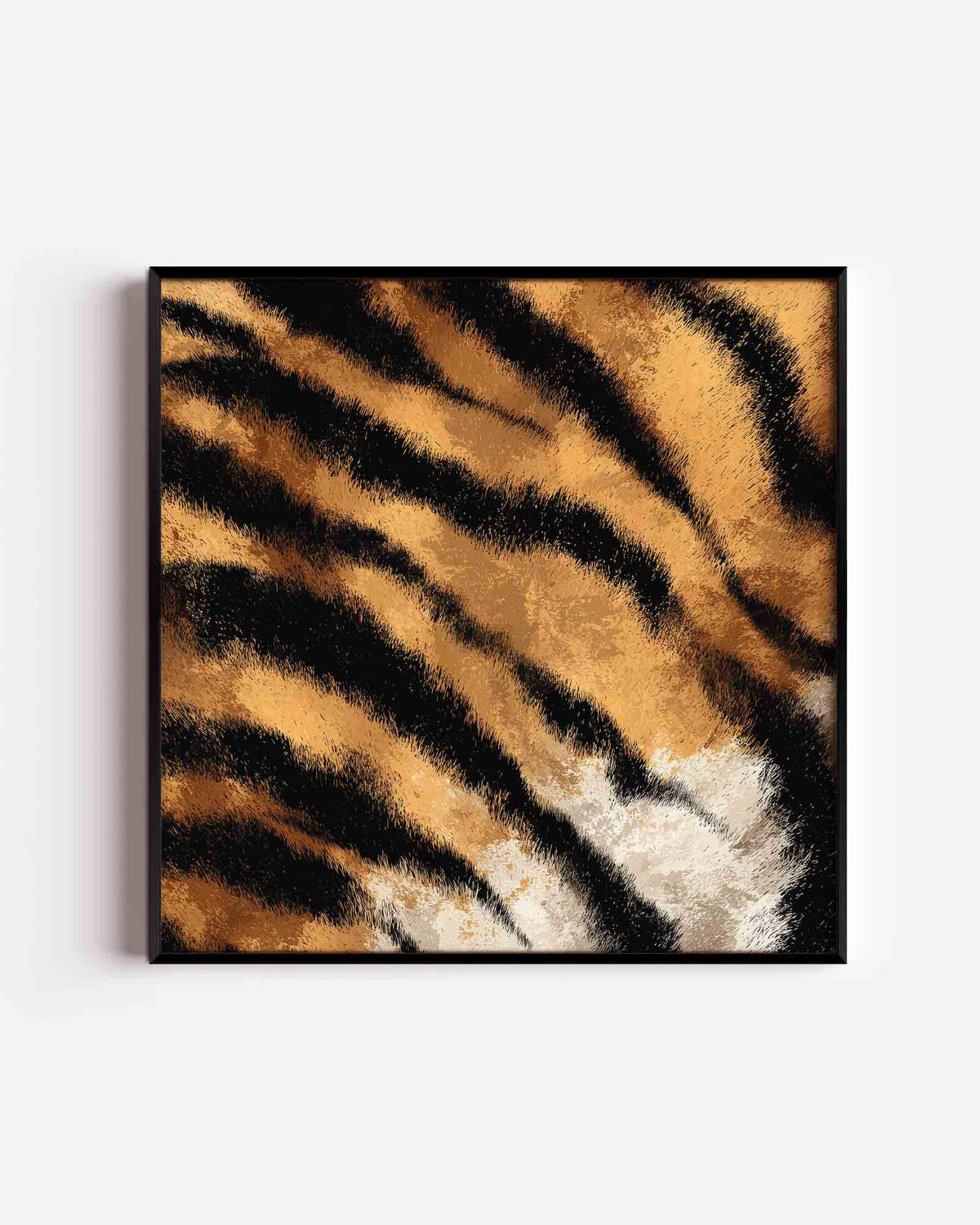 Tijgerstrepen – jungle vierkante poster als wanddecoratie