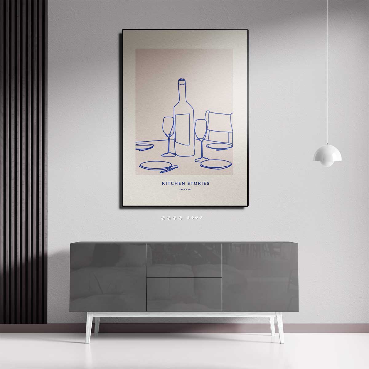 Tafereel van de Keukenavond – staande wandkunst voor woonkamer of interieur