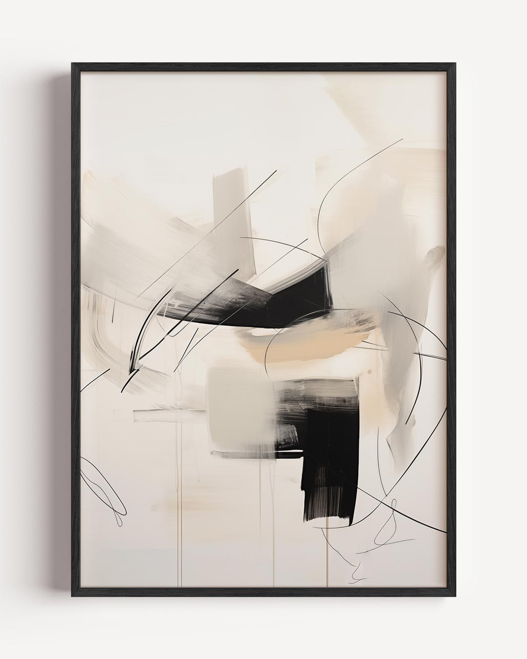 Abstracte Elegantie – elegante portret poster als wanddecoratie