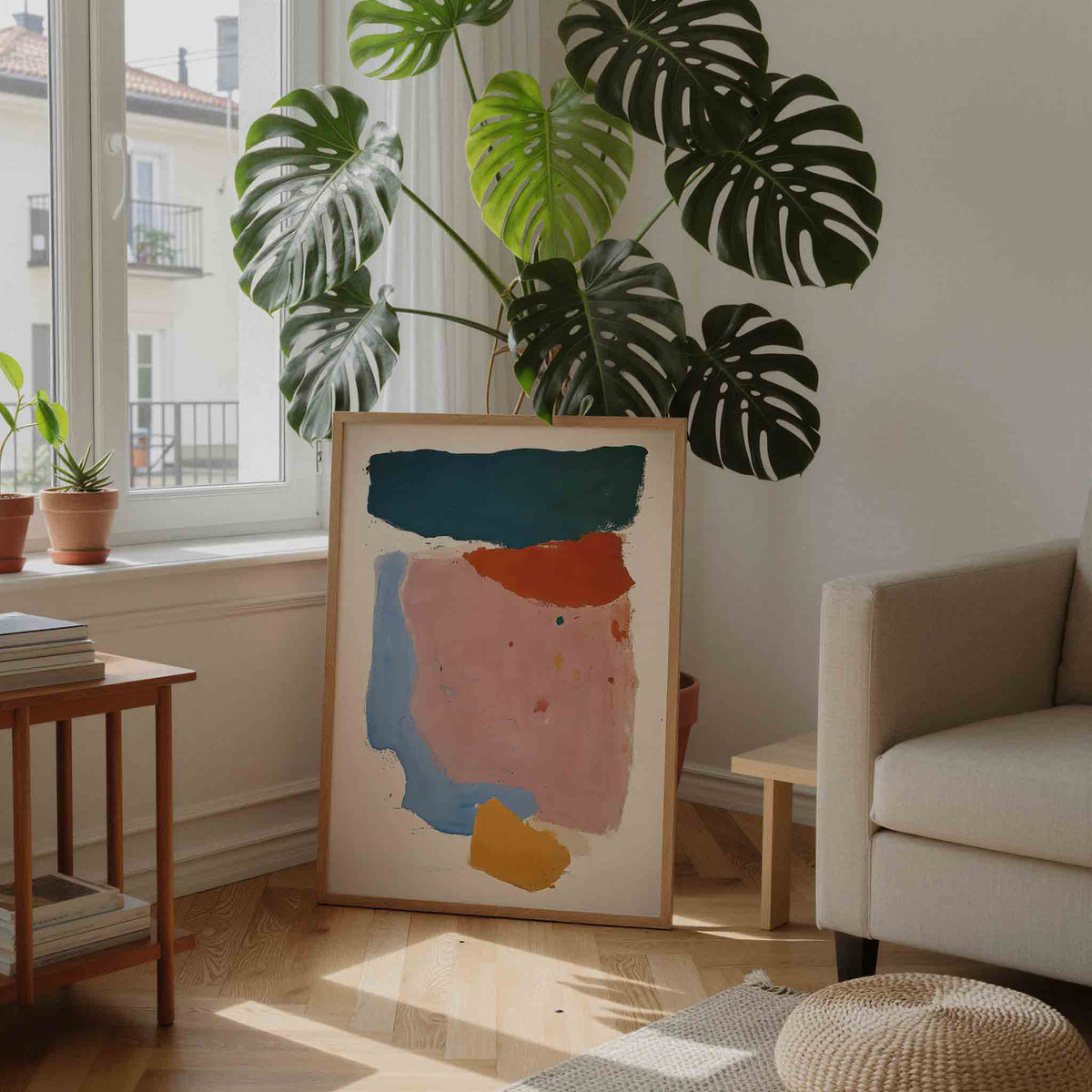 Abstracte vormen – moderne illustratie als portret poster