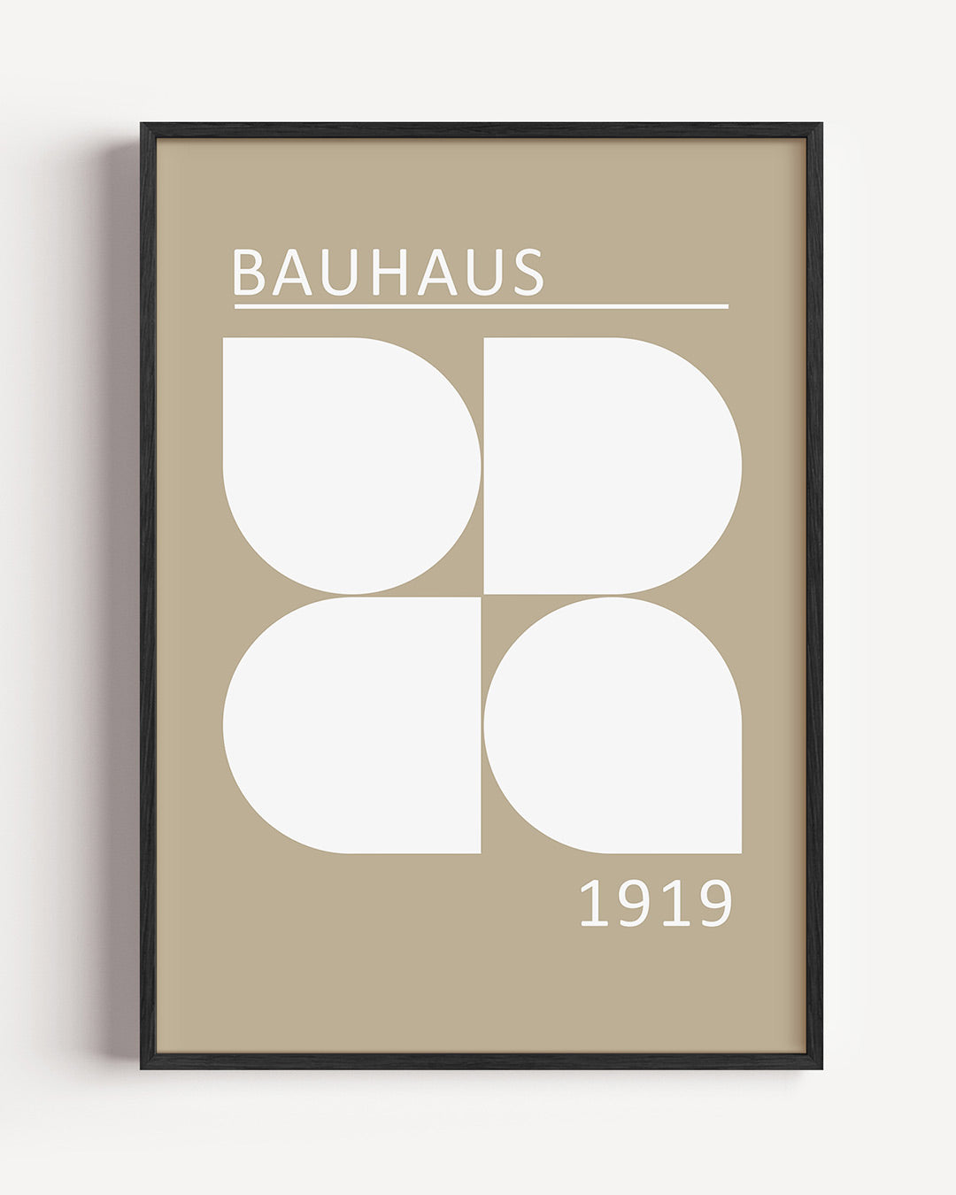 Vorm en balans – staande Bauhaus poster als wanddecoratie