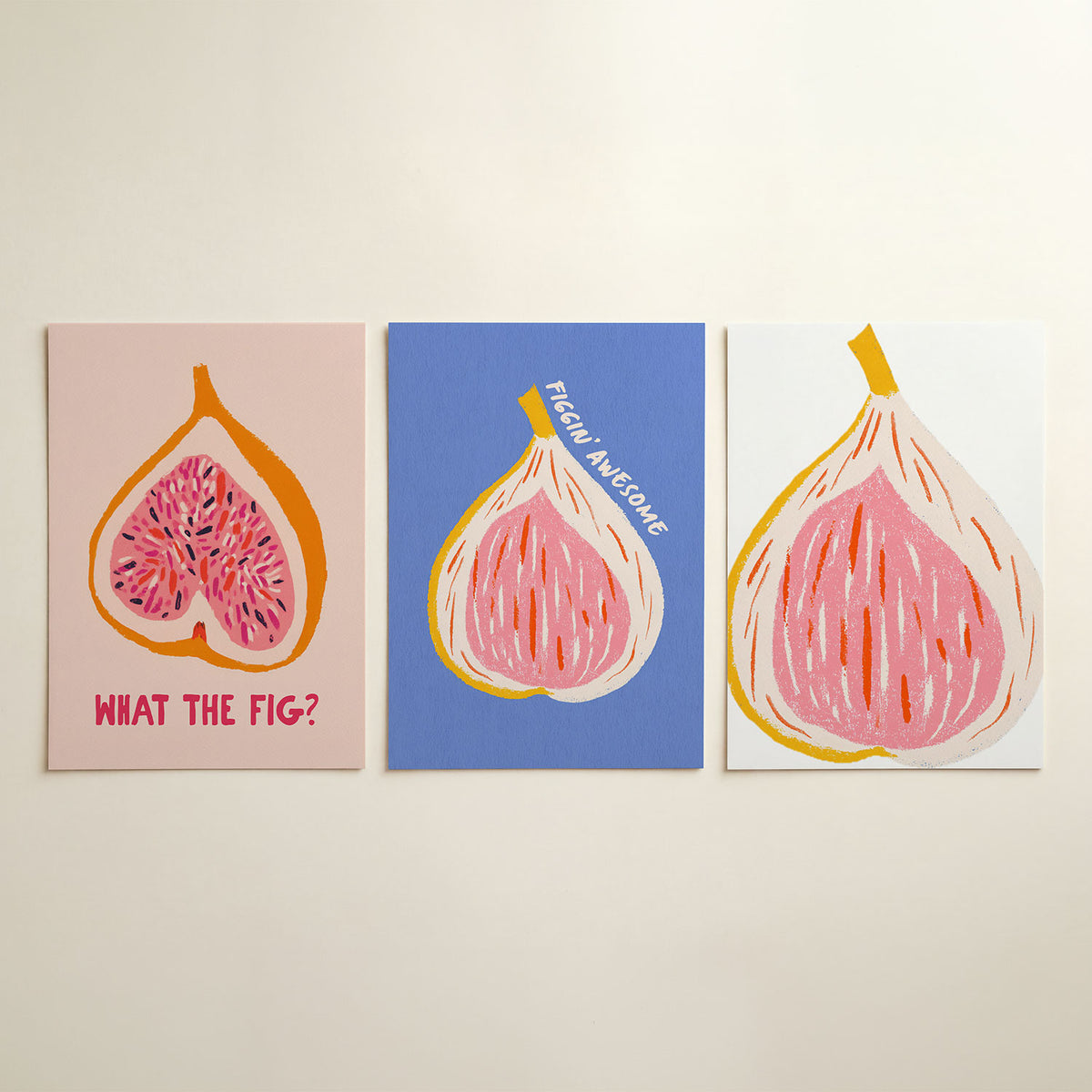 Fruitige verrassing driedelige posterset in tweede interieur