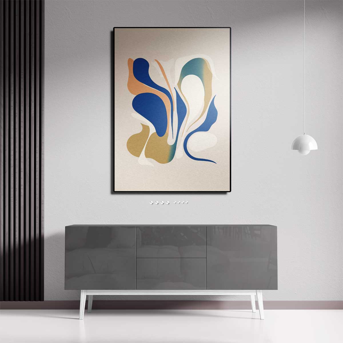 Vloeiende Lijnen in Kleur – canvas kunstwerk als wanddecoratie