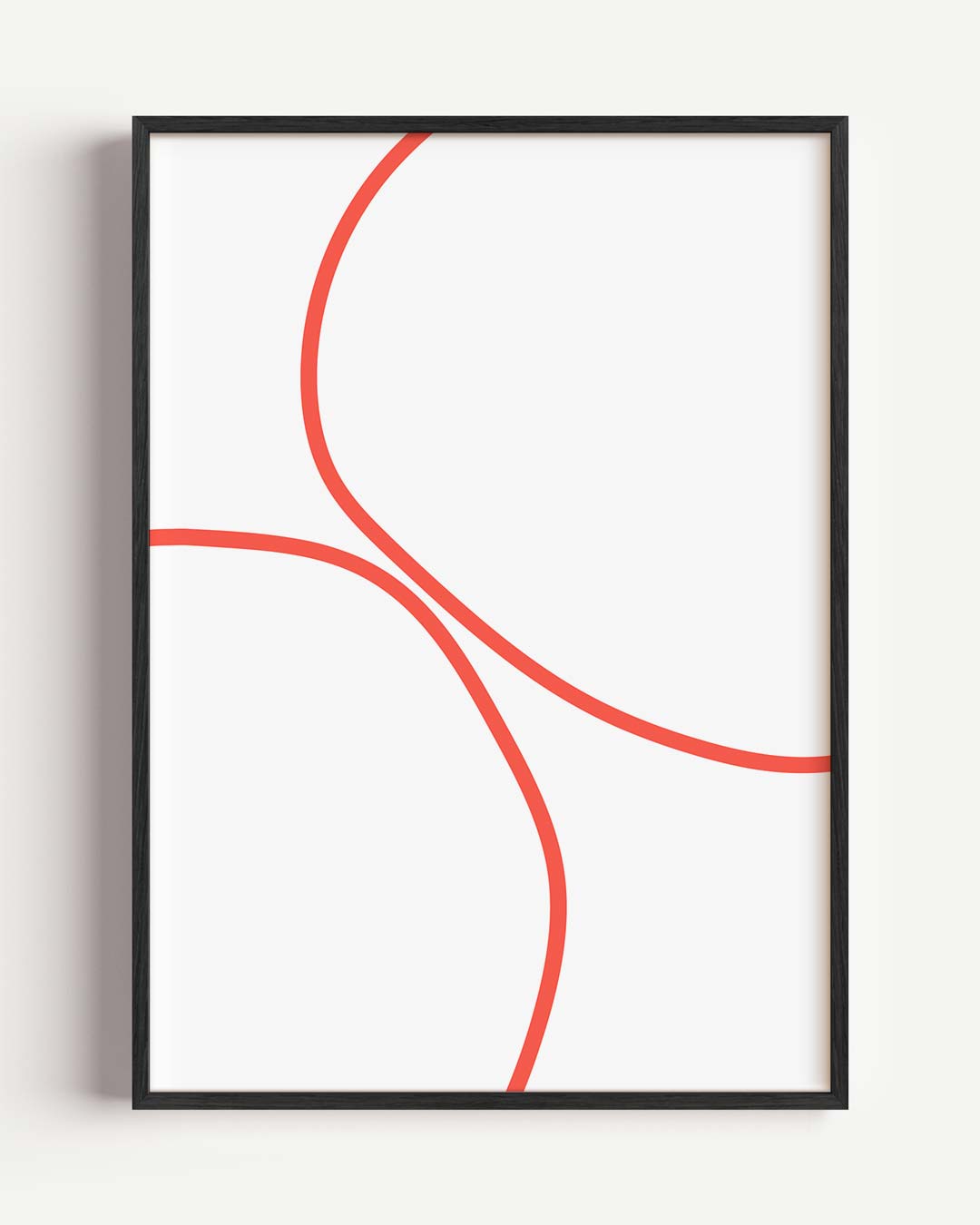 Vrolijke Abstracte Lijnposter – kleurrijke abstracte portret poster als wanddecoratie