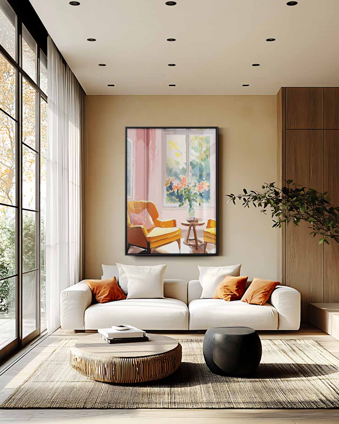 Zomerse Interieur Escapade – staand kunstwerk voor modern interieur