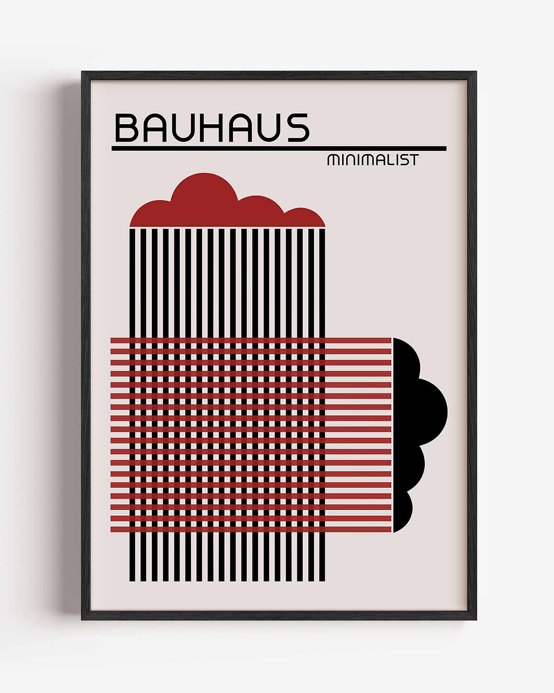 Lijnen en vlakken – staande Bauhaus poster als wanddecoratie