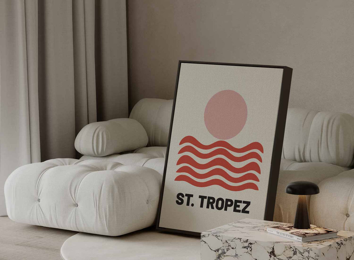 Zonnige St. Tropez – dibond kunstwerk als wanddecoratie