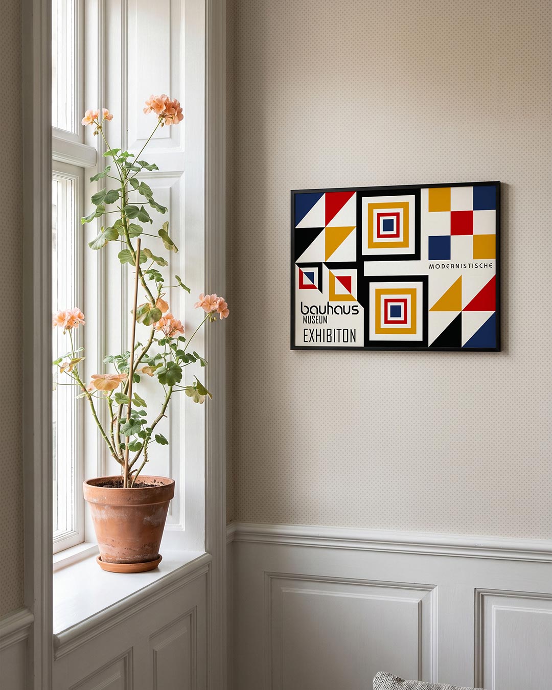 Vorm en kleur – liggende Bauhaus poster voor aan de muur