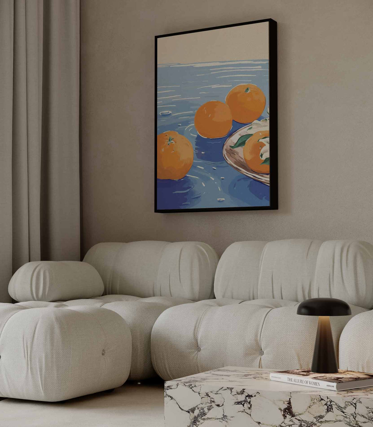 Citrus Serenade – dibond wanddecoratie in staand formaat