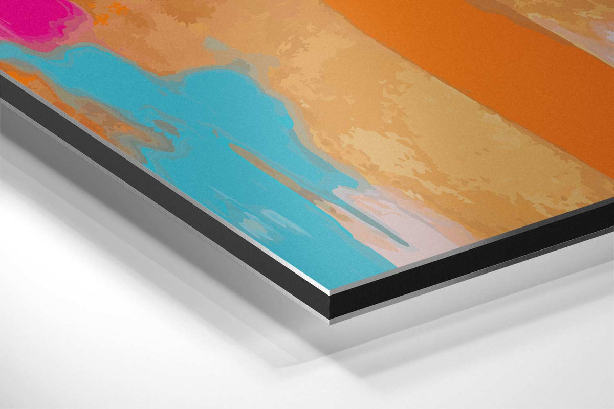 Kleurenexplosie Abstract Schilderij – canvas kunstwerk als wanddecoratie