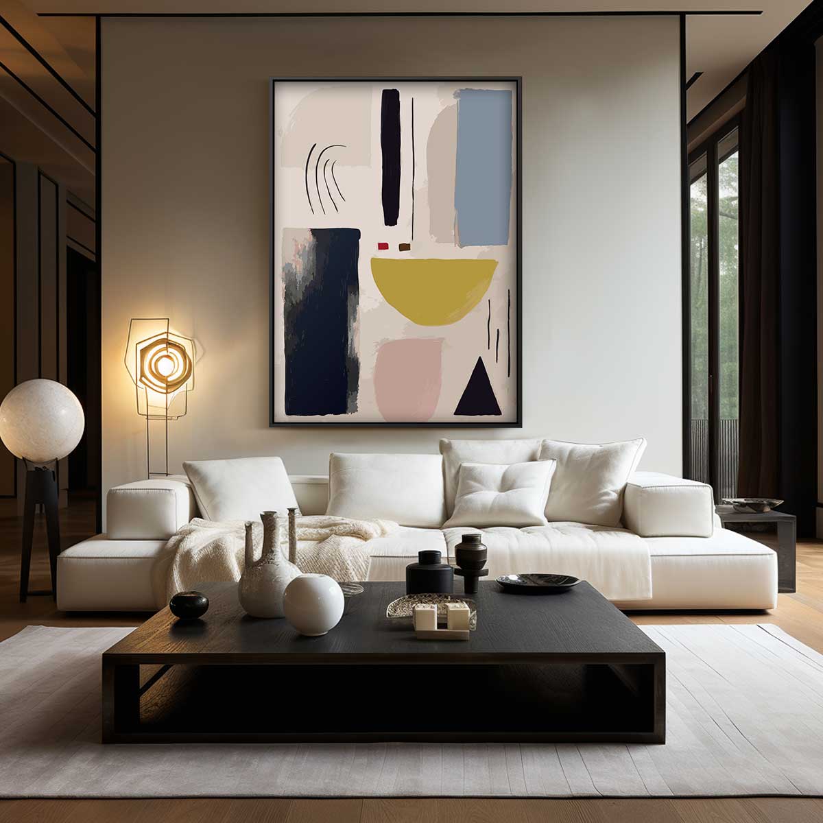 Speelse Abstractie – modern portret kunstwerk van WallArtistic