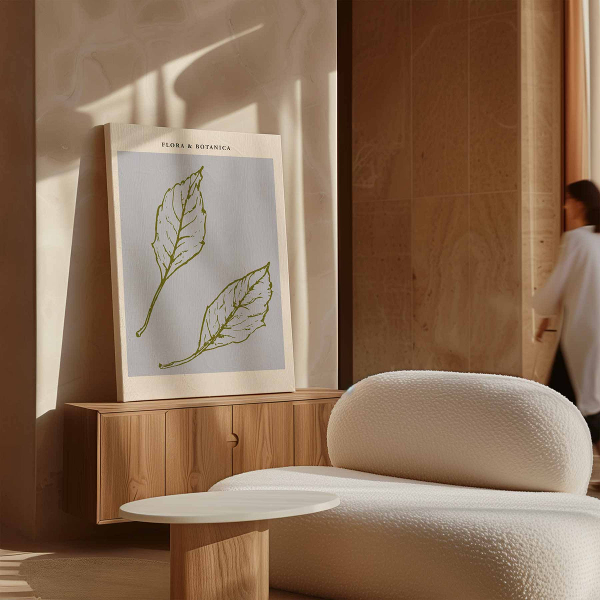 Botanische Bladeren Kunstposter – dibond wanddecoratie in staand formaat