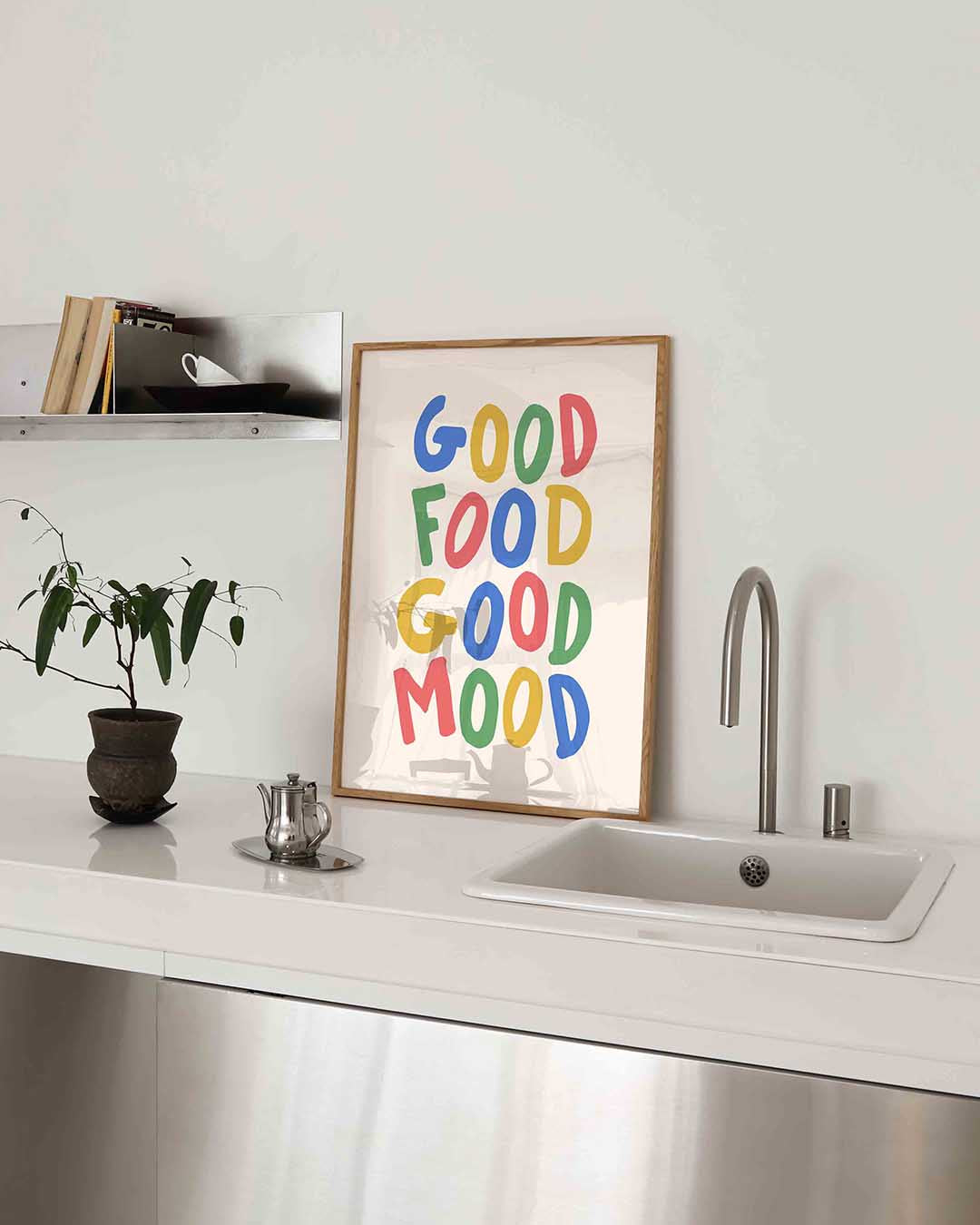 Good food good mood – keukenposter in staand formaat