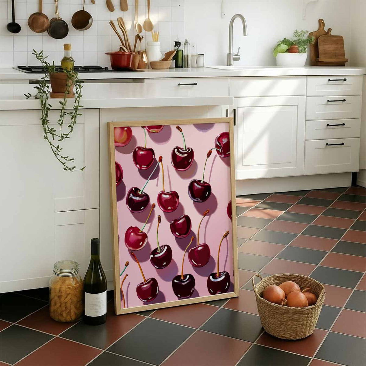 Kersenparadijs – staande muurposter voor keuken of eethoek
