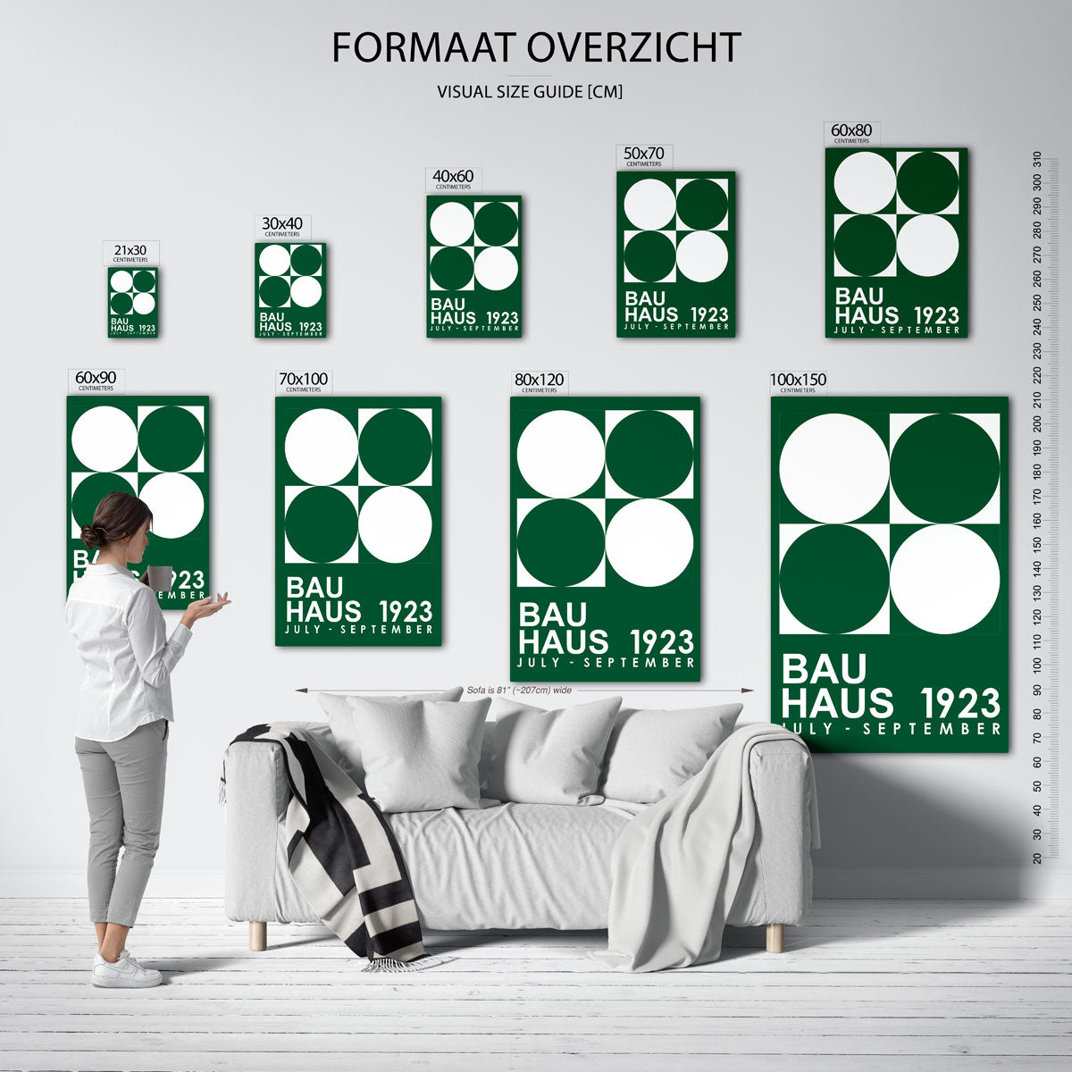  – Bauhaus poster als moderne geometrische wanddecoratie